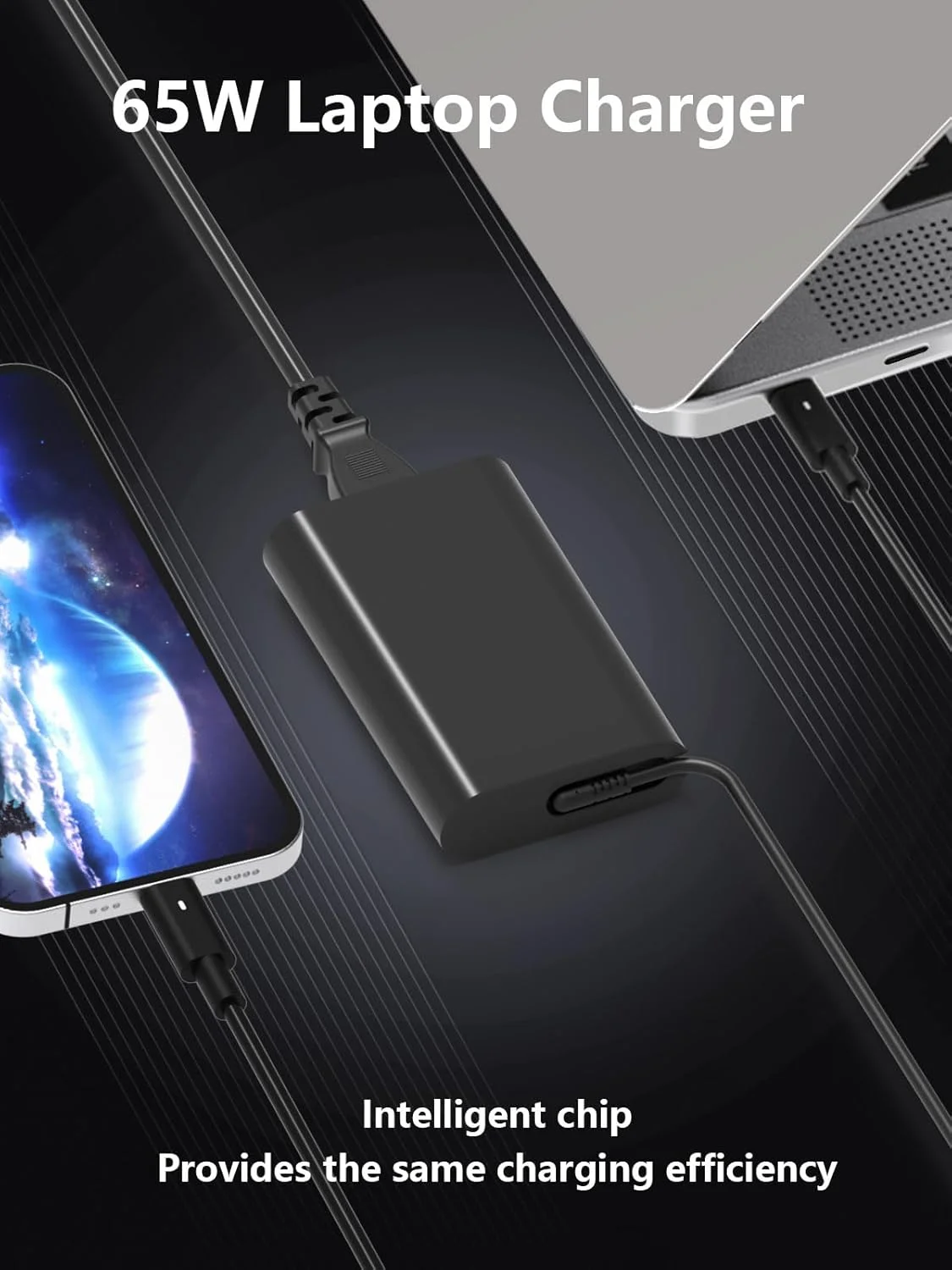 شارژر لپ تاپ 65 واتی USB C میکسیاچه سازگار با Dell Latitude، XPS، Inspiron، Vostro، Chromebook و همه آداپتورهای برق USB C شارژر لپ تاپ 65 واتی USB C میکسیاچه سازگار با Dell Latitude، XPS، Inspiron، Vostro، Chromebook و همه آداپتورهای برق USB C
