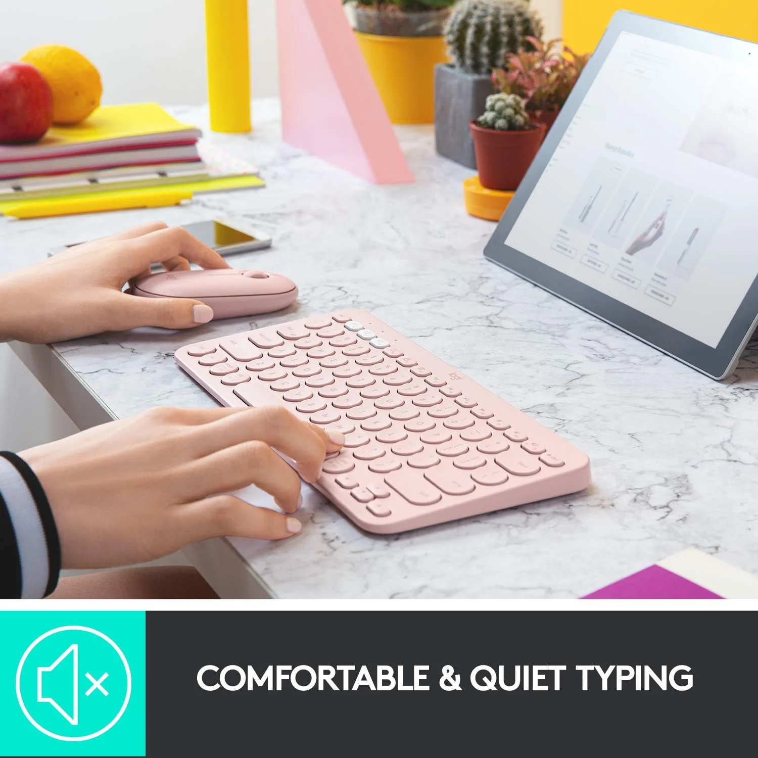 کیبورد بلوتوث بیسیم چند دستگاهی Logitech K380 با Easy-Switch برای اتصال تا 3 دستگاه، باریک، 2 سال عمر باتری – PC، لپتاپ، ویندوز، مک، Chrome OS، اندروید، iPad OS، Apple TV - رز کیبورد بلوتوث بیسیم چند دستگاهی Logitech K380 با Easy-Switch برای اتصال تا 3 دستگاه، باریک، 2 سال عمر باتری – PC، لپتاپ، ویندوز، مک، Chrome OS، اندروید، iPad OS، Apple TV - رز