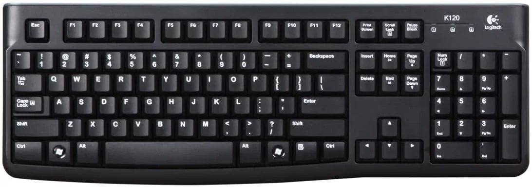 کیبورد USB لاجیتک مدل K120 (920-002478) - تایپ راحت و بی صدا کیبورد USB لاجیتک مدل K120 (920-002478) - تایپ راحت و بی صدا