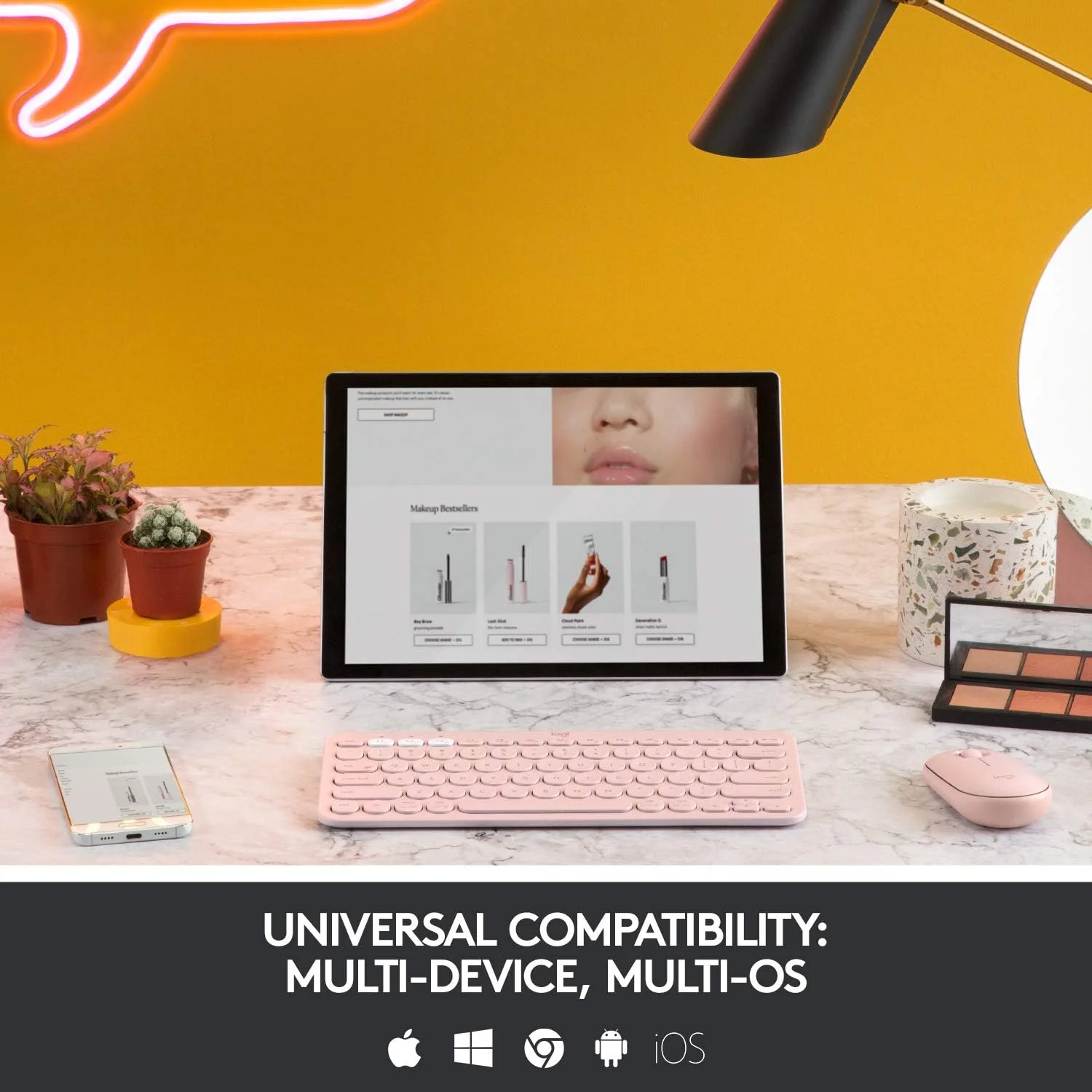 کیبورد بلوتوث بیسیم چند دستگاهی Logitech K380 با Easy-Switch برای اتصال تا 3 دستگاه، باریک، 2 سال عمر باتری – PC، لپتاپ، ویندوز، مک، Chrome OS، اندروید، iPad OS، Apple TV - رز کیبورد بلوتوث بیسیم چند دستگاهی Logitech K380 با Easy-Switch برای اتصال تا 3 دستگاه، باریک، 2 سال عمر باتری – PC، لپتاپ، ویندوز، مک، Chrome OS، اندروید، iPad OS، Apple TV - رز
