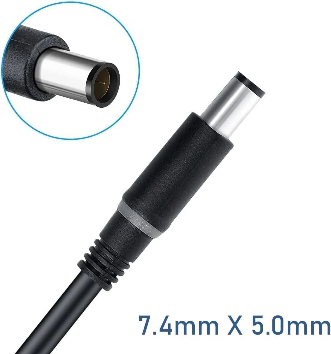 شارژر لپ تاپ جایگزین (130W/19.5V/6.7A) برای دل سازگار با Inspiron 15-7000 و 7559 و سیم برق داک استیشن Dell G3/G5 D6000 و سیم برق 130W Dell XPS-15 (L502x) و 17 (L702x) - مشکی