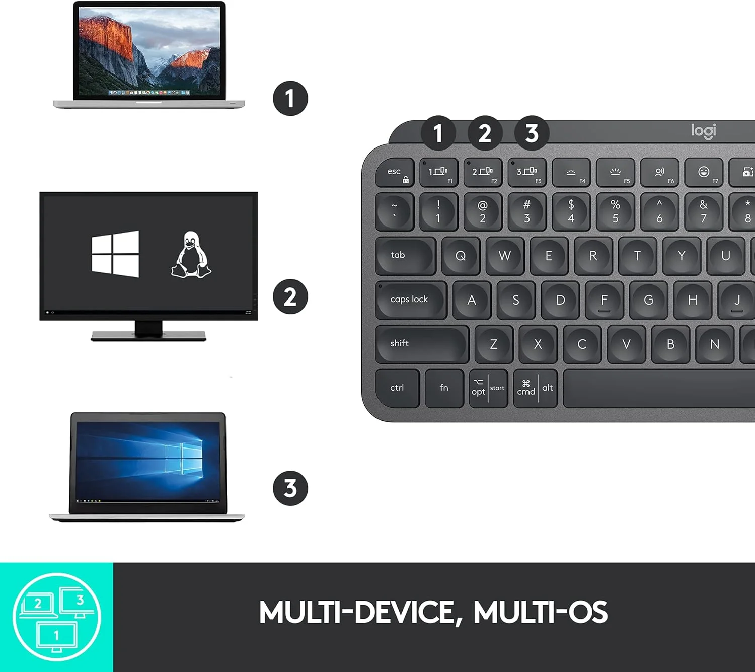 کیبورد بیسیم نورانی لاجیتک MX Keys Mini برای کسب و کار، جمع و جور، فناوری Logi Bolt، دارای نور پسزمینه، قابل شارژ، دارای گواهینامه جهانی، سازگار با Windows/Mac/Chrome/Linux - گرافیت کیبورد بیسیم نورانی لاجیتک MX Keys Mini برای کسب و کار، جمع و جور، فناوری Logi Bolt، دارای نور پسزمینه، قابل شارژ، دارای گواهینامه جهانی، سازگار با Windows/Mac/Chrome/Linux - گرافیت