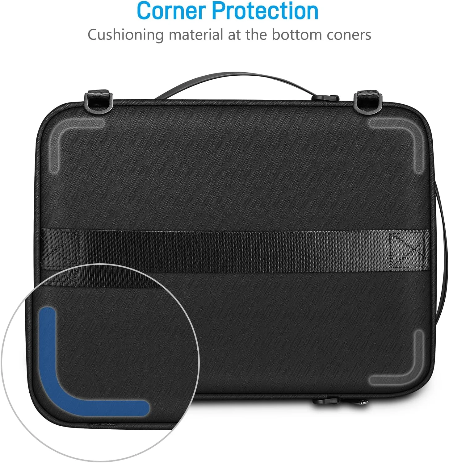 کیف شانه ای لپ تاپ Fintie مناسب برای MacBook Air 13.6 M2، MacBook Pro 14 A2442 A2779، MacBook Air/Pro 13 M2، Dell XPS 13، 13.5 اینچی Surface Laptop، 13 اینچی Samsung Lenovo HP Acer Laptop Chromebook، مشکی