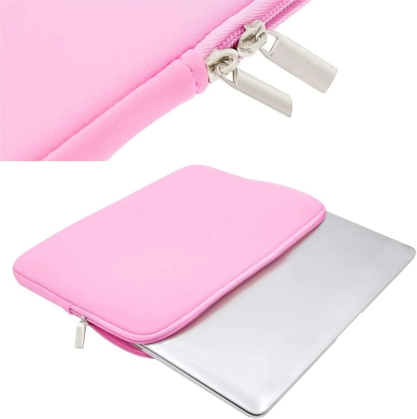 کیف محافظ لپ تاپ SKEIDO، کاور نرم و قابل حمل سازگار با 13.3 اینچ MacBook Air Pro Retina Touch Bar، نوت بوک 13 اینچی، الترابوک، کروم بوک برای Dell HP Lenovo ThinkPad Asus Acer (صورتی 13 اینچ)