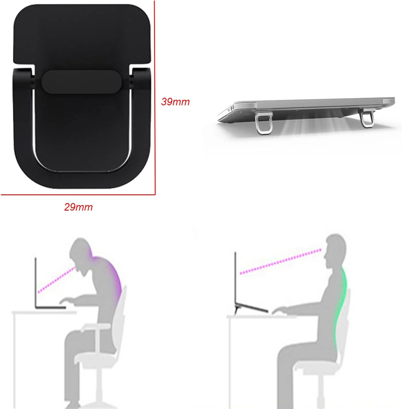 پایه کیبورد WedFeir 2 عددی، پایه مینی لپ تاپ برای میز، پایه لپ تاپ قابل حمل سازگار با MacBook Air Pro، Dell XPS، Lenovo، HP و غیره. (مشکی) پایه کیبورد WedFeir 2 عددی، پایه مینی لپ تاپ برای میز، پایه لپ تاپ قابل حمل سازگار با MacBook Air Pro، Dell XPS، Lenovo، HP و غیره. (مشکی)