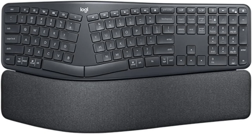 کیبورد ارگونومیک بی سیم لاجیتک ERGO K860 با طراحی کلیدهای جدا از هم، Skand. QWERTY - گرافیت
