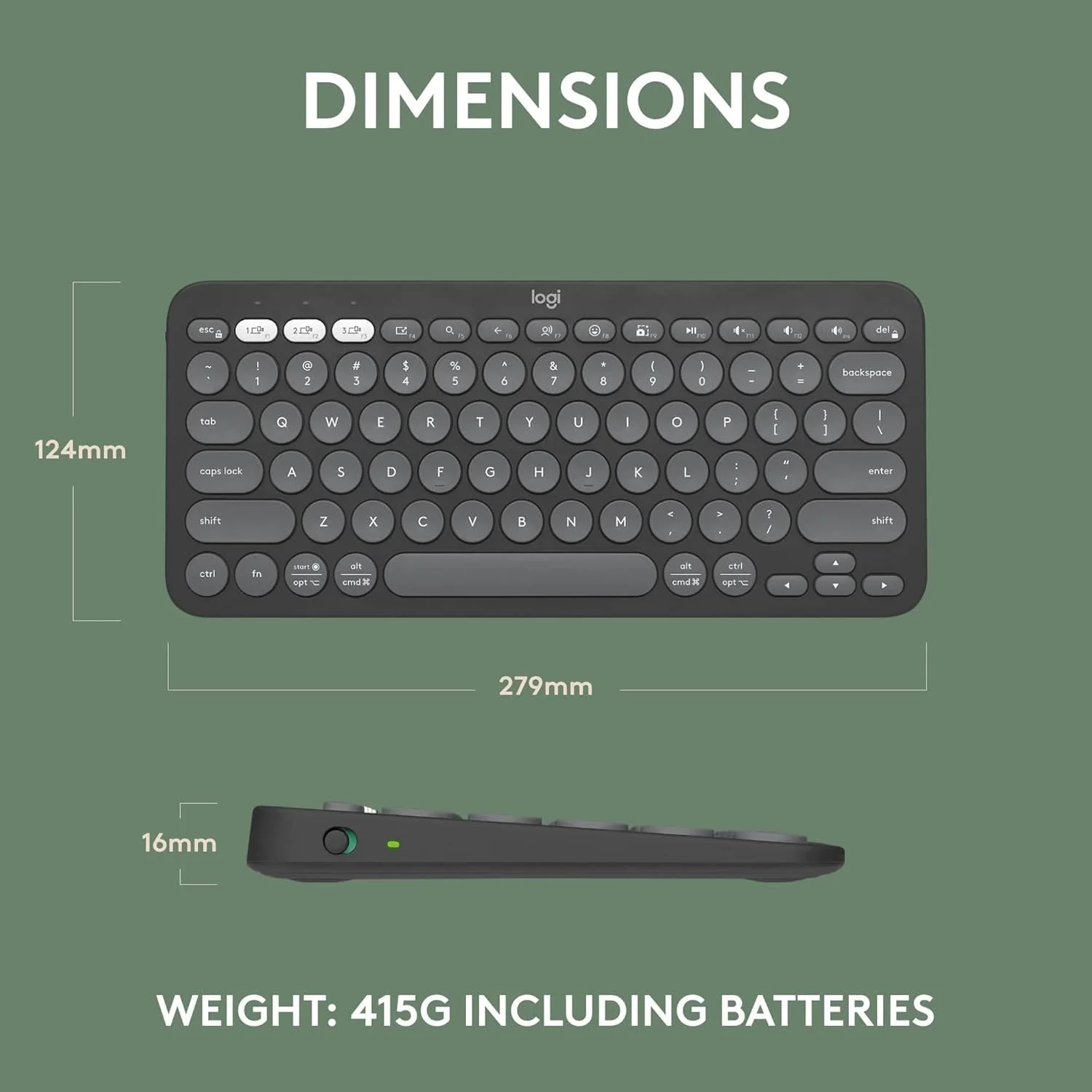 کیبورد بیسیم بلوتوثی چند دستگاهی لاجیتک Pebble Keys 2 K380s با کلیدهای میانبر قابل تنظیم، باریک و قابل حمل، Easy-Switch برای ویندوز، macOS، iPadOS، اندروید، Chrome OS - گرافیت کیبورد بیسیم بلوتوثی چند دستگاهی لاجیتک Pebble Keys 2 K380s با کلیدهای میانبر قابل تنظیم، باریک و قابل حمل، Easy-Switch برای ویندوز، macOS، iPadOS، اندروید، Chrome OS - گرافیت
