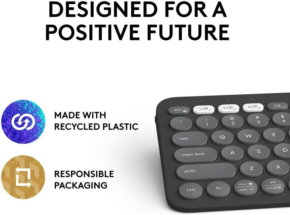 کیبورد بیسیم بلوتوثی چند دستگاهی لاجیتک Pebble Keys 2 K380s با کلیدهای میانبر قابل تنظیم، باریک و قابل حمل، Easy-Switch برای ویندوز، macOS، iPadOS، اندروید، Chrome OS - گرافیت کیبورد بیسیم بلوتوثی چند دستگاهی لاجیتک Pebble Keys 2 K380s با کلیدهای میانبر قابل تنظیم، باریک و قابل حمل، Easy-Switch برای ویندوز، macOS، iPadOS، اندروید، Chrome OS - گرافیت
