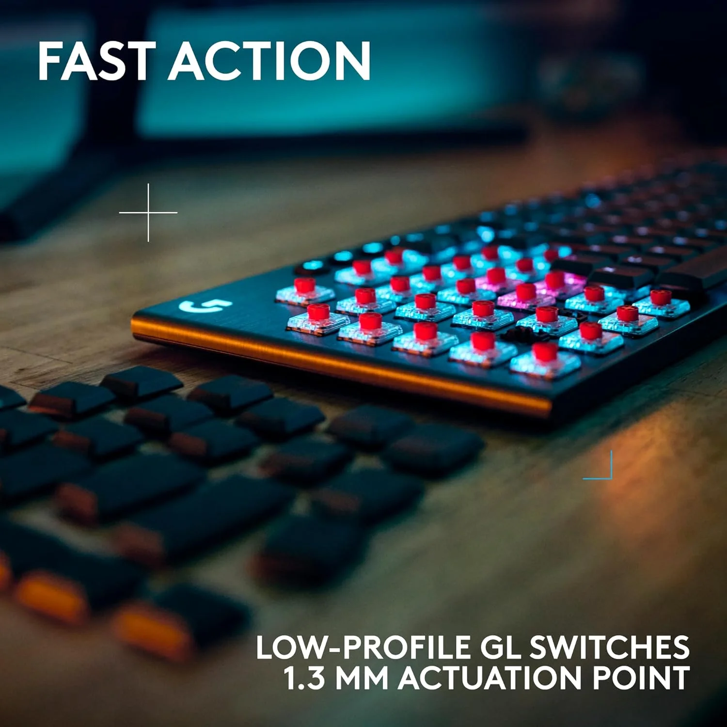 کیبورد گیمینگ مکانیکی بی سیم Logitech G915 X Lightspeed، کلیدهای PBT Double-Shot، کلیدهای کاملاً قابل برنامه ریزی، کیبوردهای گیمینگ RGB با نور پس زمینه Mac/PC، روکش آلومینیومی، سوئیچ های لمسی GL، مشکی