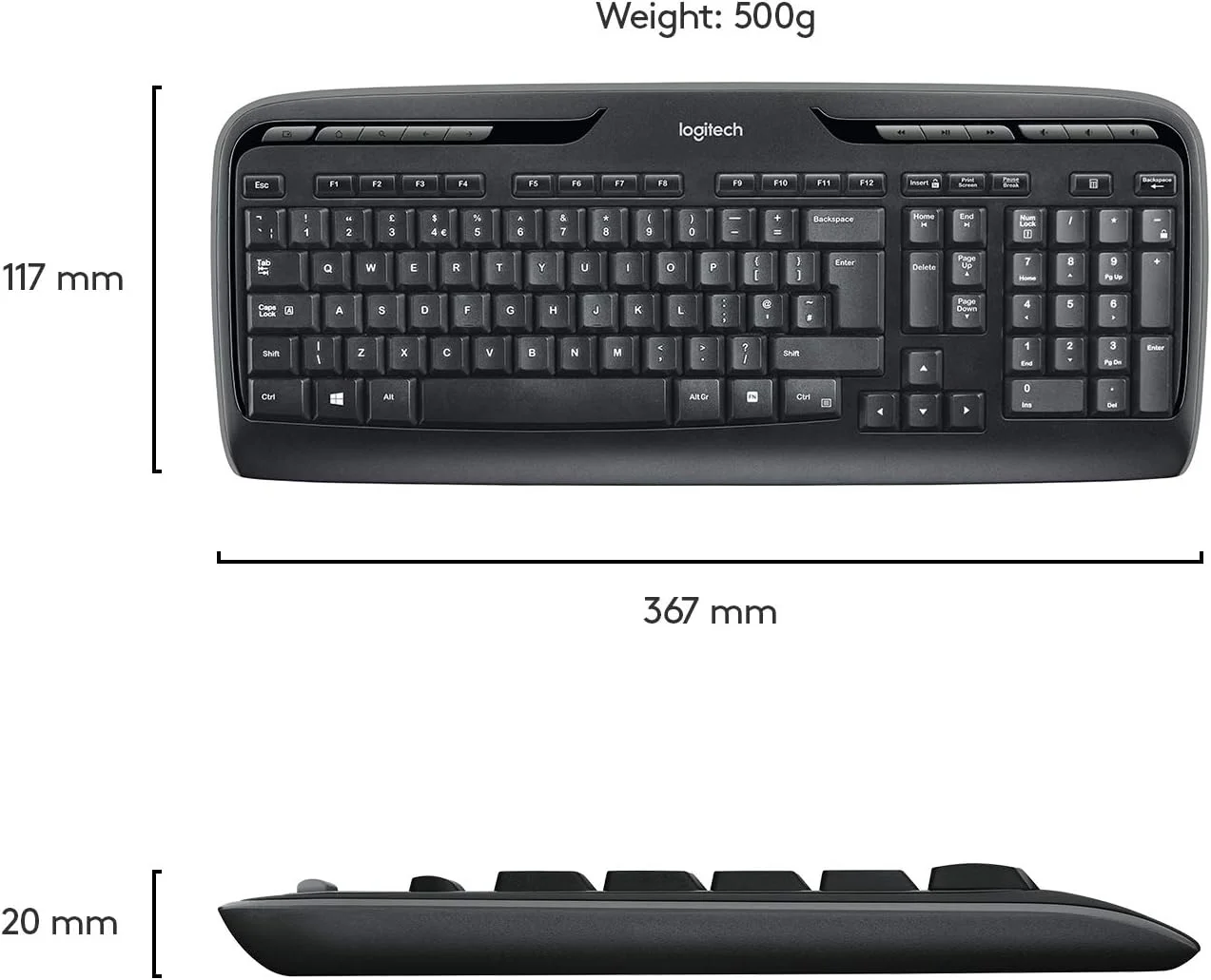 ست کیبورد و ماوس بیسیم لاجیتک مدل MK330 مناسب ویندوز، بیسیم 2.4 گیگاهرتز با گیرنده USB یکپارچه، ماوس قابل حمل، کلیدهای چندرسانهای، عمر باتری طولانی، طرحبندی انگلیسی/عربی برای کامپیوتر/لپتاپ - مشکی ست کیبورد و ماوس بیسیم لاجیتک مدل MK330 مناسب ویندوز، بیسیم 2.4 گیگاهرتز با گیرنده USB یکپارچه، ماوس قابل حمل، کلیدهای چندرسانهای، عمر باتری طولانی، طرحبندی انگلیسی/عربی برای کامپیوتر/لپتاپ - مشکی
