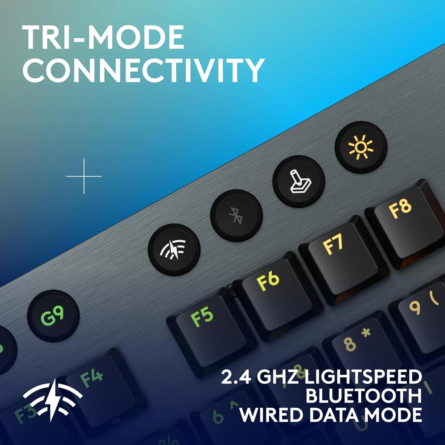 کیبورد گیمینگ مکانیکی بی سیم Logitech G915 X Lightspeed، کلیدهای PBT Double-Shot، کلیدهای کاملاً قابل برنامه ریزی، کیبوردهای گیمینگ RGB با نور پس زمینه Mac/PC، روکش آلومینیومی، سوئیچ های لمسی GL، مشکی