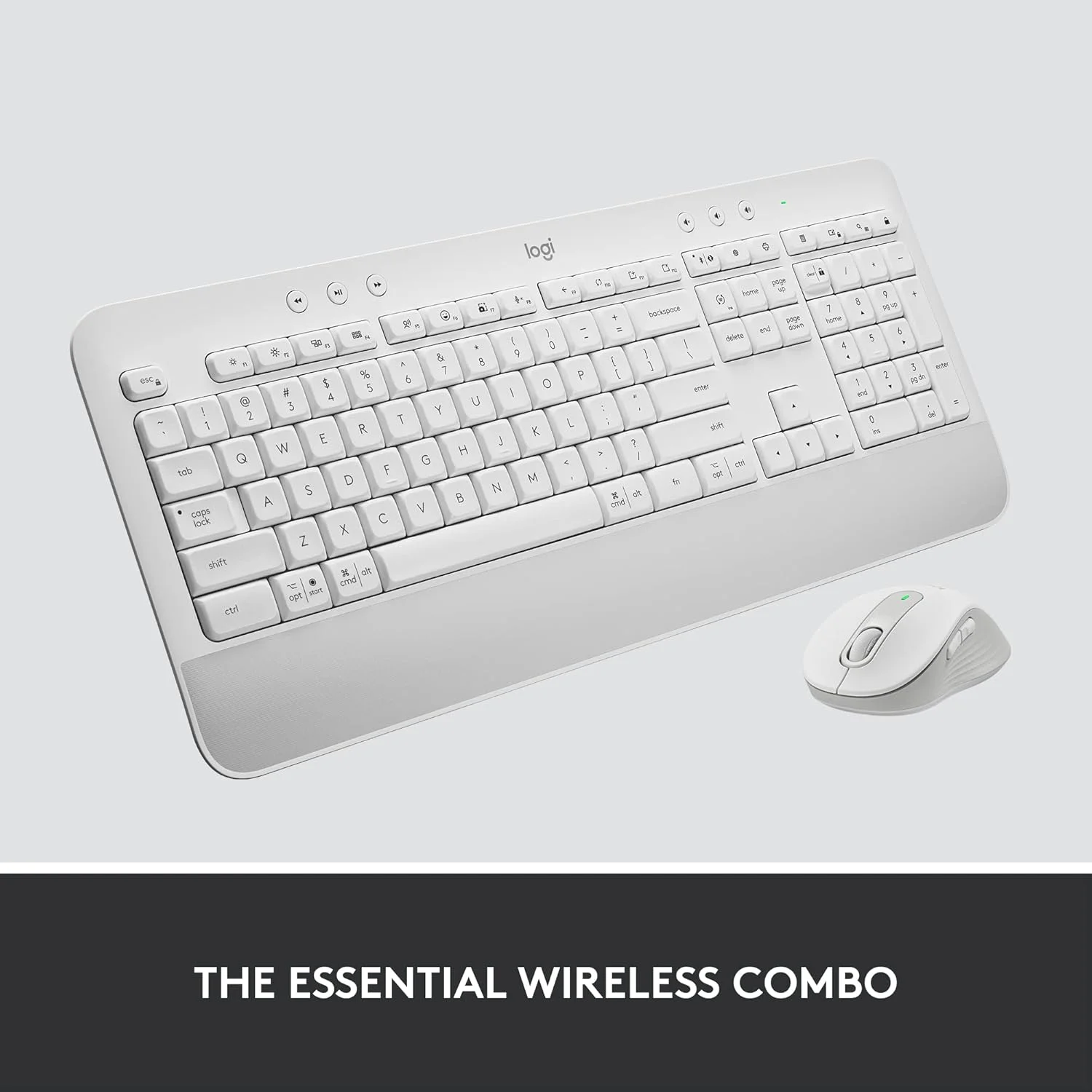 مجموعه لاجیتک Signature MK650 برای کسب و کار، ماوس و کیبورد بی سیم، Logi Bolt، بلوتوث، SmartWheel، دارای گواهینامه جهانی، ویندوز/مک/کروم/لینوکس - سفید مایل به کرم