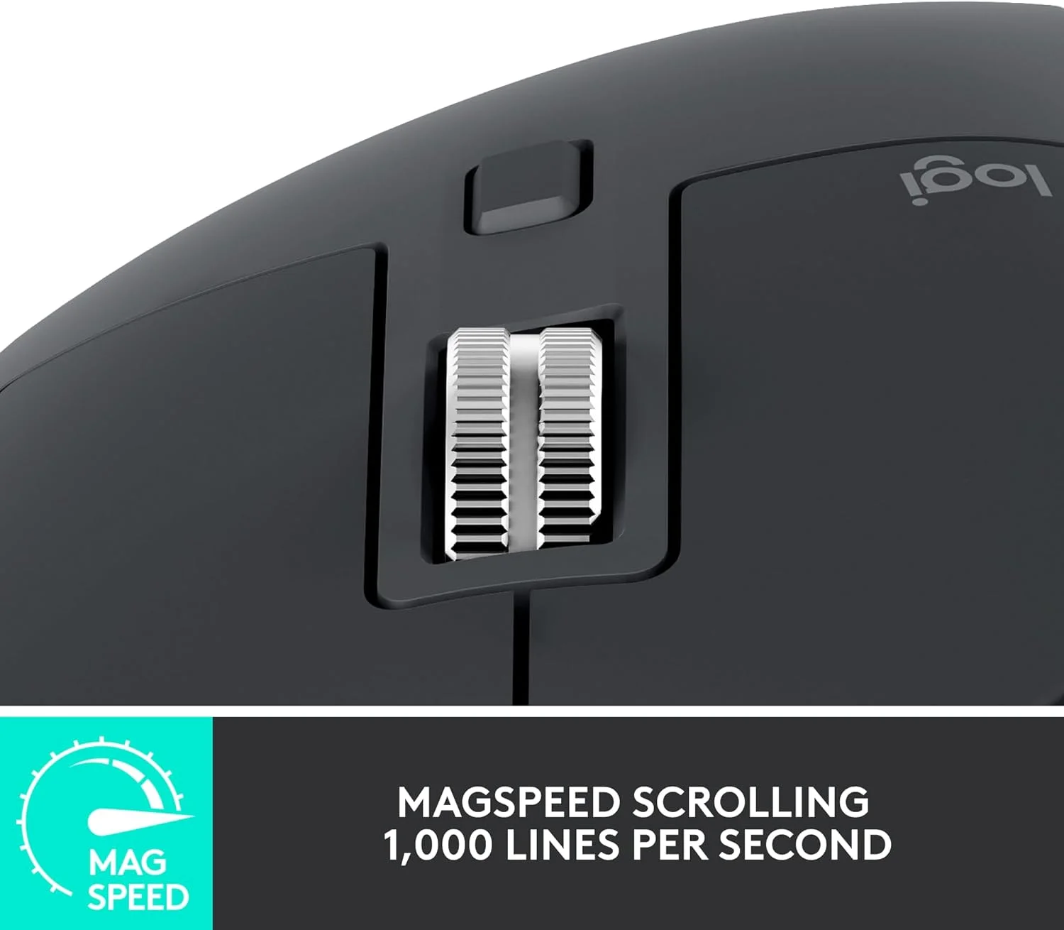 موس بی سیم لاجیتک MX Master 3S - موس عملکردی با اسکرول فوق العاده سریع، ارگونومیک، 8K DPI، ردیابی روی شیشه، کلیک های بی صدا، USB-C، بلوتوث، ویندوز، لینوکس، کروم - گرافیت