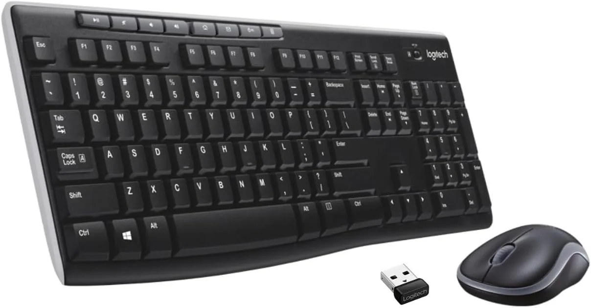 کیبورد و ماوس بی سیم مشکی لاجیتک مدل MK270
