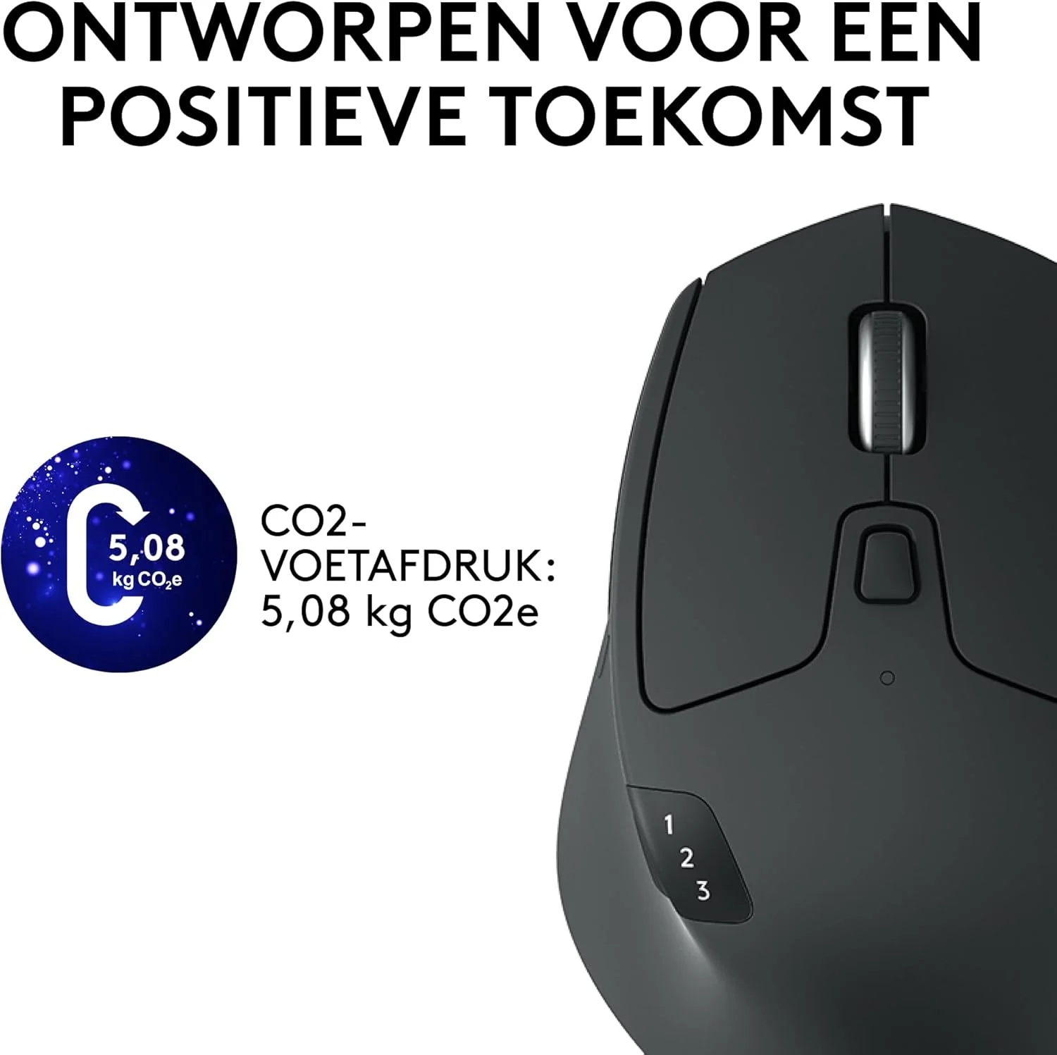 ماوس بی سیم چند دستگاهی Logitech M720 Triathlon، بلوتوث و 2.4 گیگاهرتز با گیرنده USB Unifying، 1000 DPI، 8 دکمه، عمر باتری 24 ماهه، مناسب برای لپ تاپ/PC/Mac/iPad OS - مشکی گرافیتی