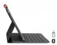کیبورد و کاور آیپد 10.2 اینچی Logitech SLIM FOLIO، طرح AZERTY فرانسوی - مشکی گرافیتی