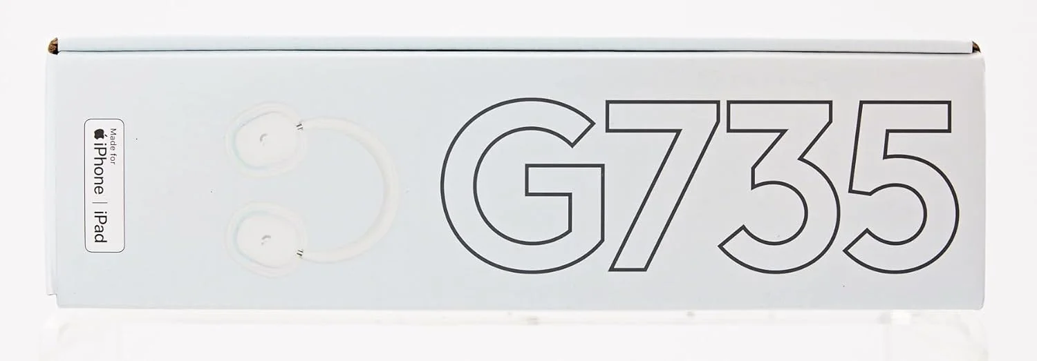 هدست گیمینگ بی سیم Logitech G G735، نورپردازی RGB LIGHTSYNC قابل تنظیم، LIGHTSPEED، بلوتوث، سازگار با AUX 3.5 میلی متری با کامپیوتر، دستگاه های تلفن همراه، میکروفون جداشدنی - مه سفید