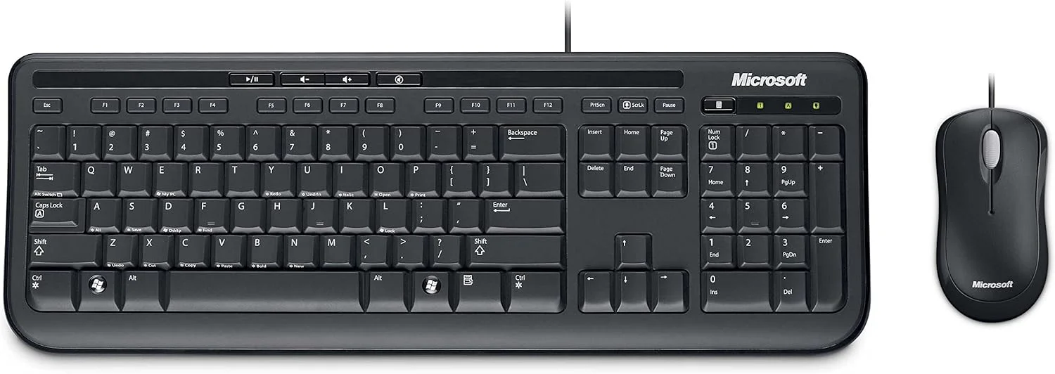 ست دسکتاپ سیم دار مایکروسافت APB-00012 600 عربی مشکی