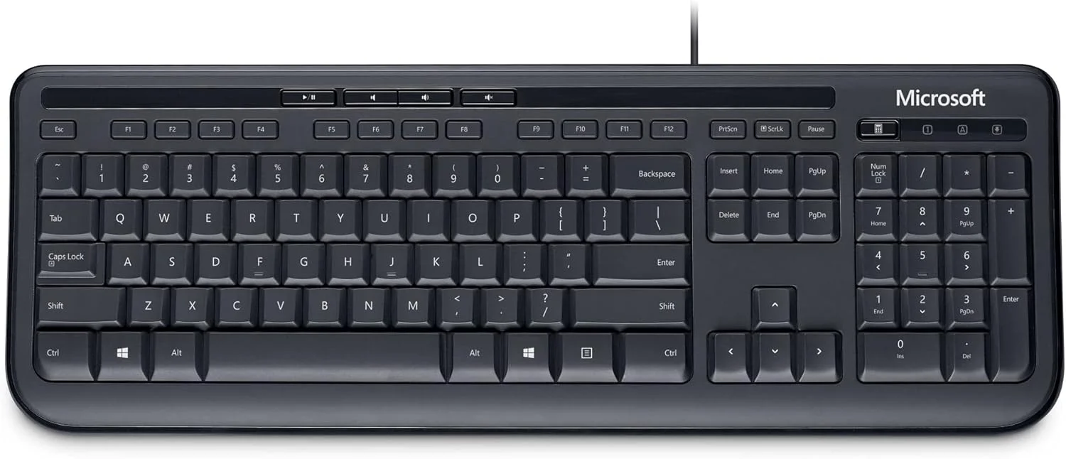 صفحه کلید و ماوس سیم دار مایکروسافت مدل Desktop 600 (QWERTY) - مشکی