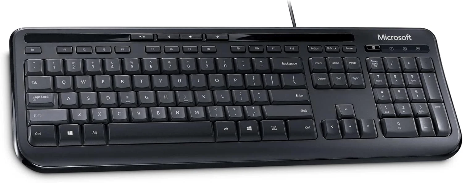 صفحه کلید و ماوس سیم دار مایکروسافت مدل Desktop 600 (QWERTY) - مشکی