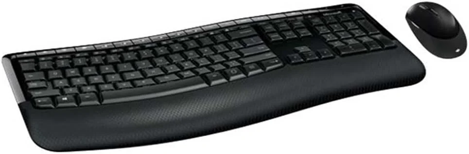 کیبورد مایکروسافت Wireless Comfort Desktop 5050 UK QWERTY، مشکی