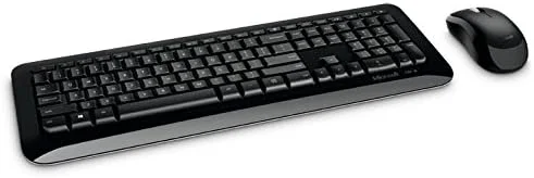 مجموعه کیبورد و ماوس بی سیم مایکروسافت 850، شامل ماوس و کیبورد بی سیم RF، مشکی، طرح QWERTY مجموعه کیبورد و ماوس بی سیم مایکروسافت 850، شامل ماوس و کیبورد بی سیم RF، مشکی، طرح QWERTY