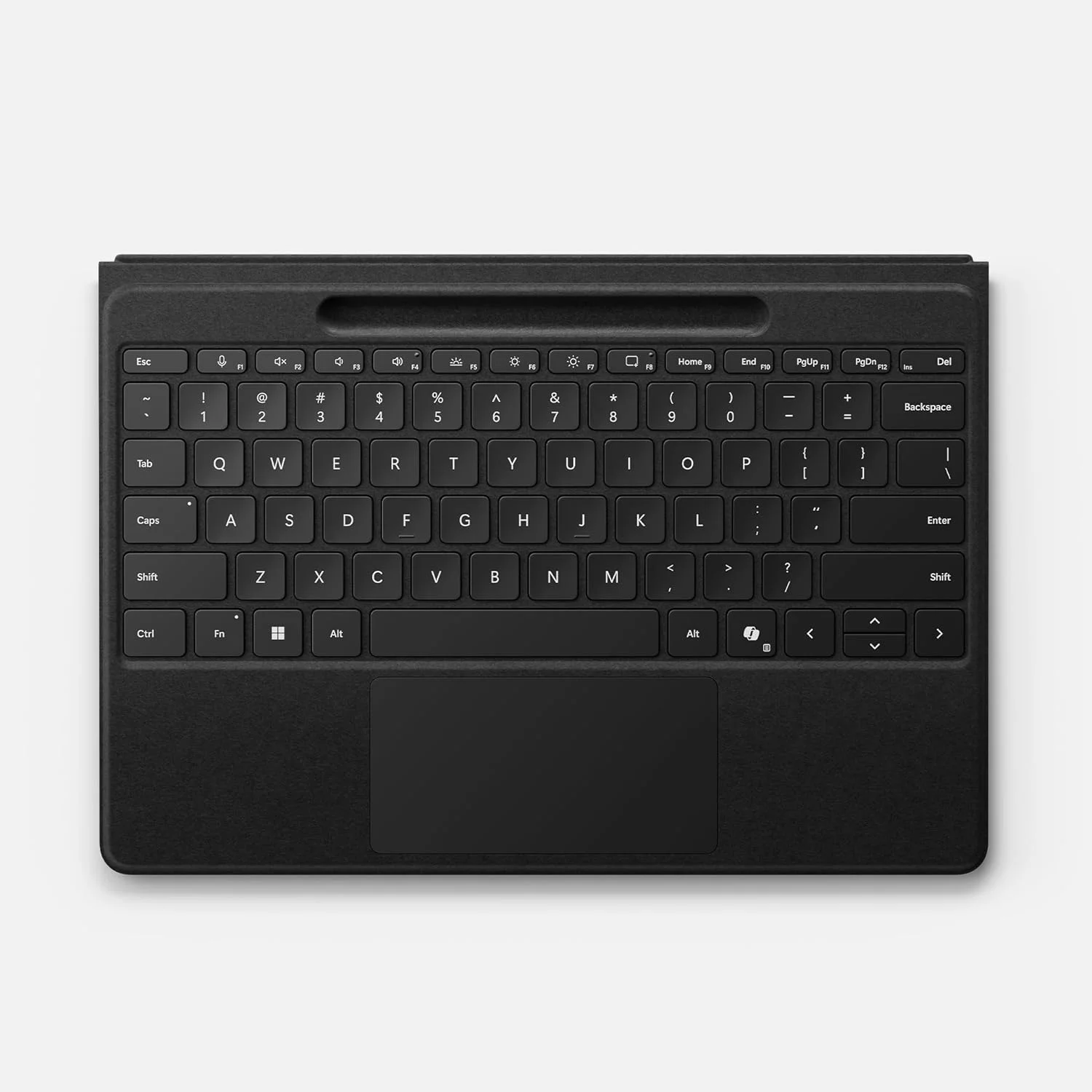 کیبورد Microsoft Surface Pro Flex با محل نگهداری قلم، کیبورد آلکانترا برای Surface Pro 8/9/نسل 11، ویندوز 11 Copilot+ PC، مشکی