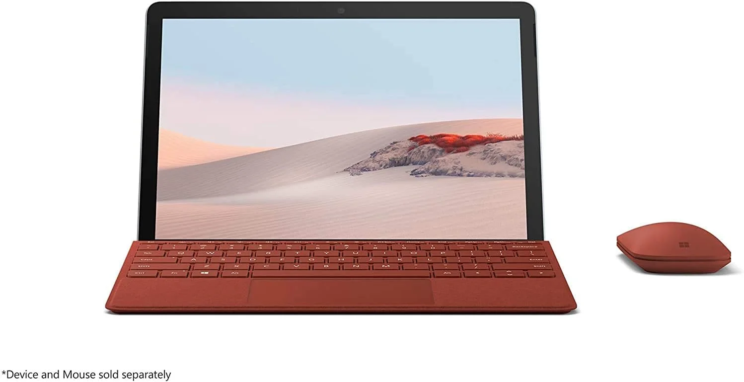 کاور کیبورد سیگنچر مایکروسافت Surface GO با صفحه کلید انگلیسی و عربی، رنگ قرمز پاپ - [KCS-00097]