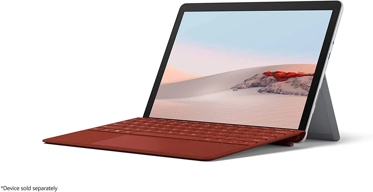 کاور کیبورد سیگنچر مایکروسافت Surface GO با صفحه کلید انگلیسی و عربی، رنگ قرمز پاپ - [KCS-00097]