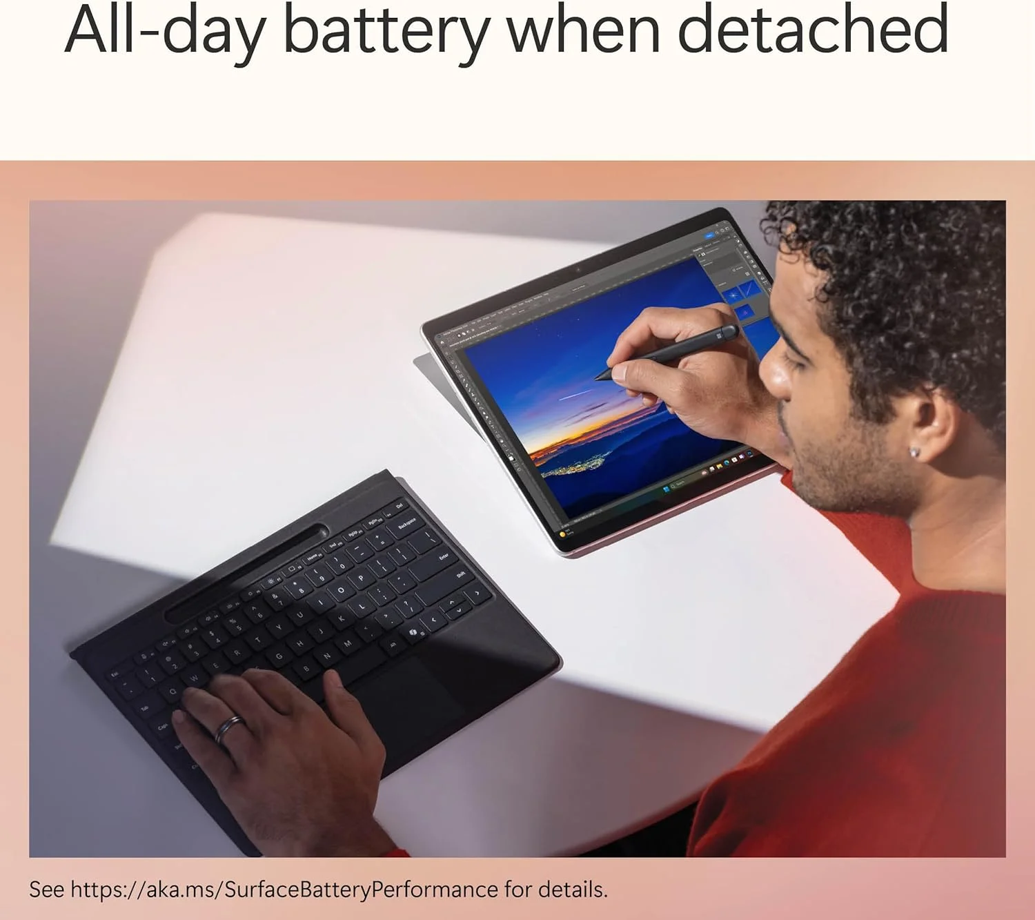 کیبورد Microsoft Surface Pro Flex با محل نگهداری قلم، کیبورد آلکانترا برای Surface Pro 8/9/نسل 11، ویندوز 11 Copilot+ PC، مشکی کیبورد Microsoft Surface Pro Flex با محل نگهداری قلم، کیبورد آلکانترا برای Surface Pro 8/9/نسل 11، ویندوز 11 Copilot+ PC، مشکی