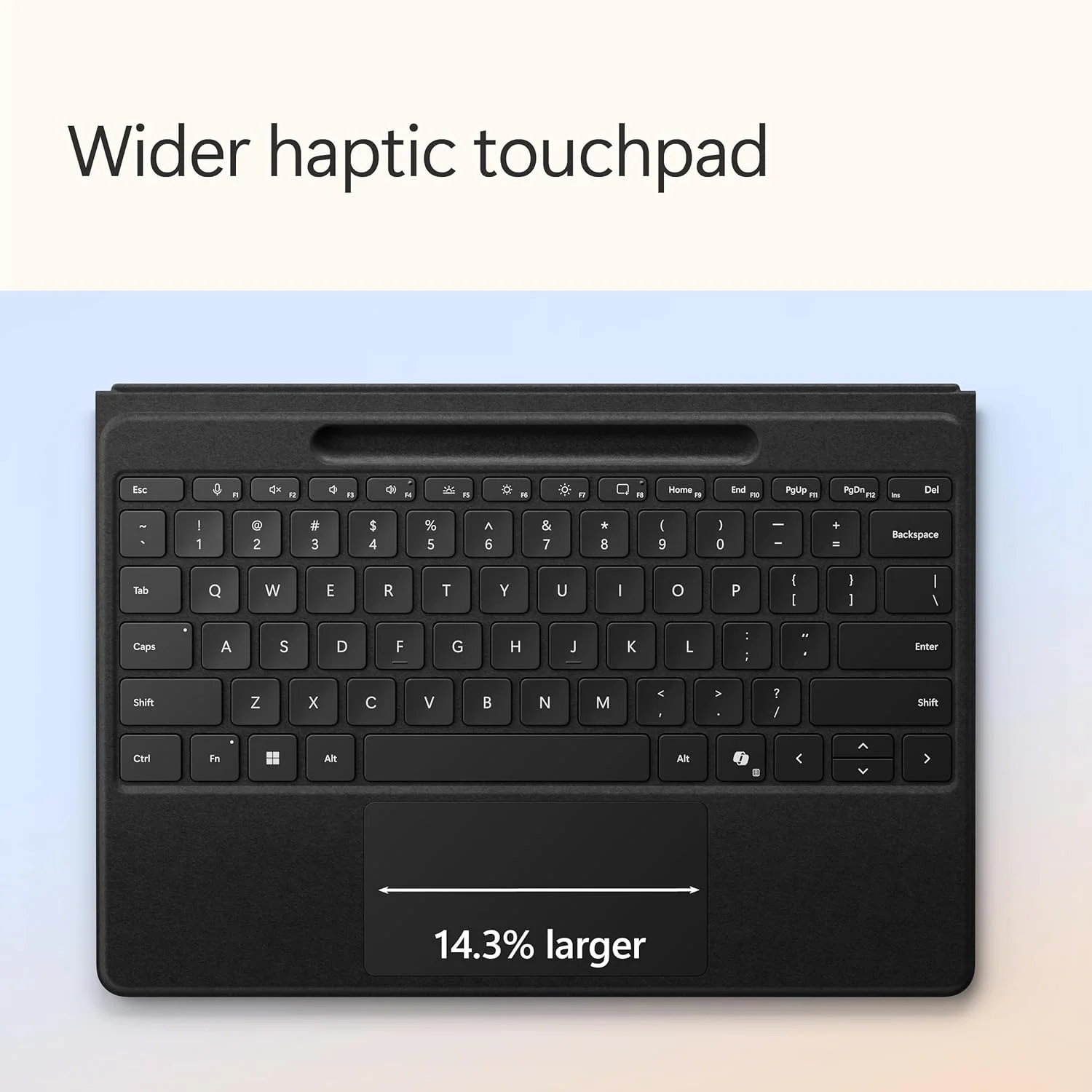 کیبورد Microsoft Surface Pro Flex با محل نگهداری قلم، کیبورد آلکانترا برای Surface Pro 8/9/نسل 11، ویندوز 11 Copilot+ PC، مشکی کیبورد Microsoft Surface Pro Flex با محل نگهداری قلم، کیبورد آلکانترا برای Surface Pro 8/9/نسل 11، ویندوز 11 Copilot+ PC، مشکی