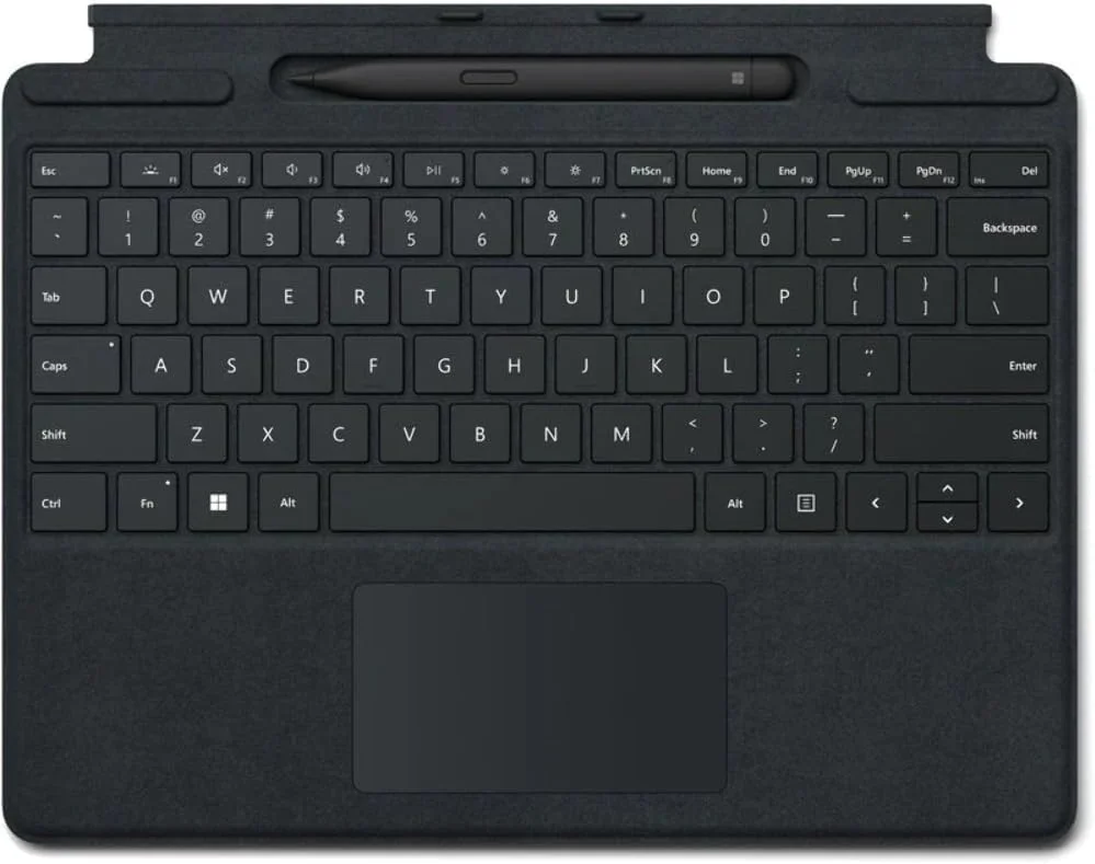 کیبورد سیگنچر مایکروسافت سرفیس پرو مشکی به همراه قلم Slim Pen 2 - 8X6-00015