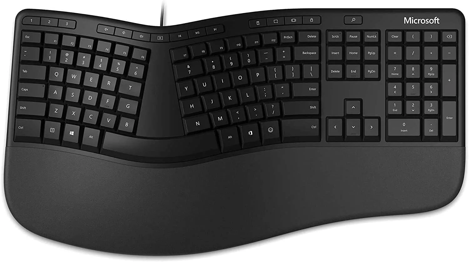 صفحه کلید ارگونومیک مایکروسافت مدل Natural Ergonomic Keyboard 4000 مخصوص کسب و کار - سیمی (بسته دو عددی)