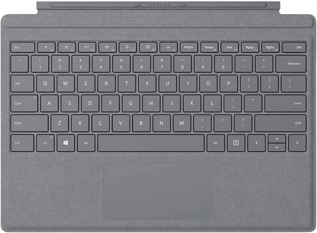 کیبورد مایکروسافت Surface Pro Signature Type Cover، انگلیسی - جنس آلکانترا، رنگ پلاتینیوم - FFQ-00141