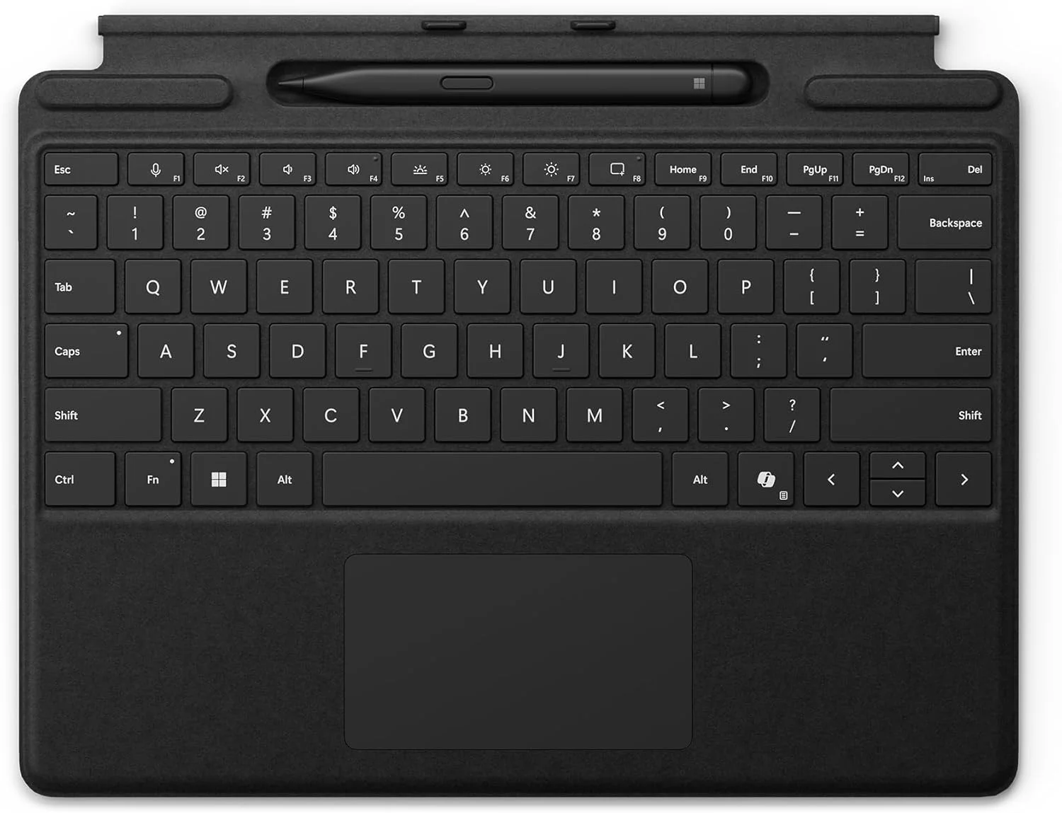 بسته کیبورد مایکروسافت سرفیس پرو به همراه قلم Slim Pen 2 برای پرو 9 و پرو 8، جنس آلکانترا، مشکی