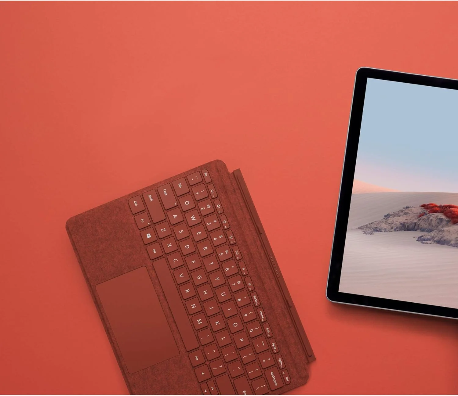 کاور کیبورد مایکروسافت Surface Go Signature Type برای Surface Go، مرجانی
