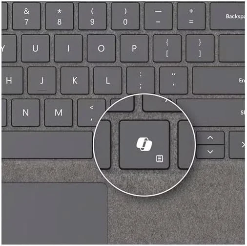 کیبورد/کاور مایکروسافت برای تبلت های Microsoft Surface Pro 10، Surface Pro 8، Surface Pro 9، Surface Pro X - پلاتینیوم