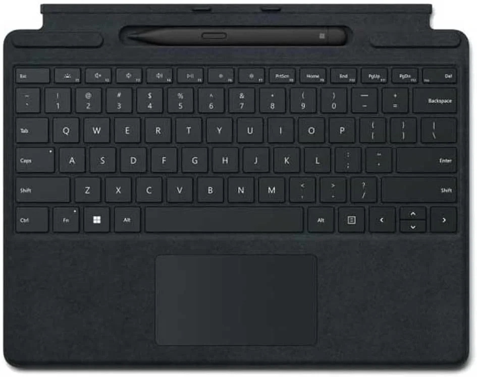 کاور تایپ Microsoft Surface Pro 8 / X به همراه قلم SlimPen2 مدل AT/DE مشکی *آکبند*