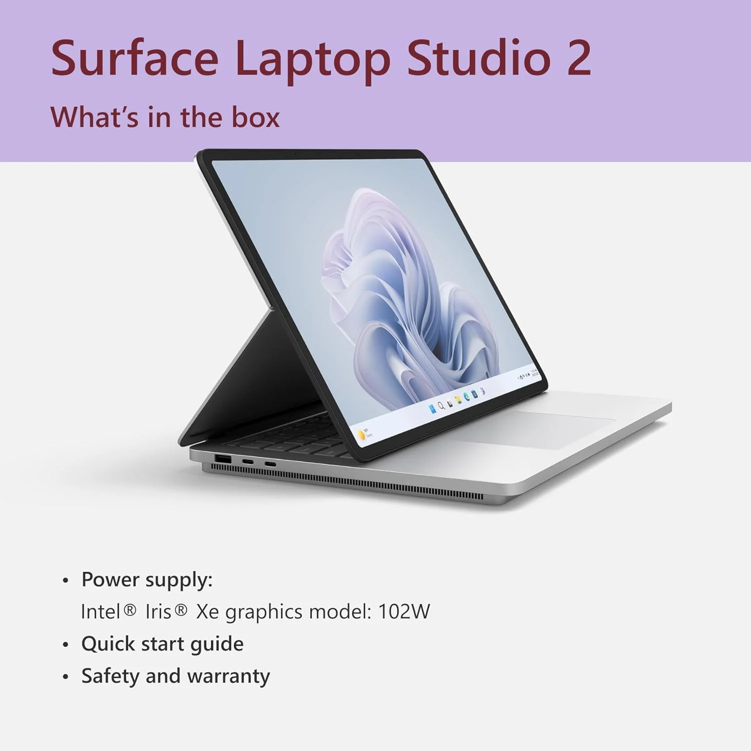 مایکروسافت سرفیس لپ تاپ استودیو 2، نمایشگر لمسی 14.4 اینچی، پردازنده Intel Core i7-13700H، رم 16 گیگابایتی، SSD 512 گیگابایتی، کارت گرافیک اختصاصی 6 گیگابایتی Nvidia RTX4050، ویندوز 11، صفحه کلید انگلیسی-عربی، رنگ پلاتینیوم - [YZY-00013]