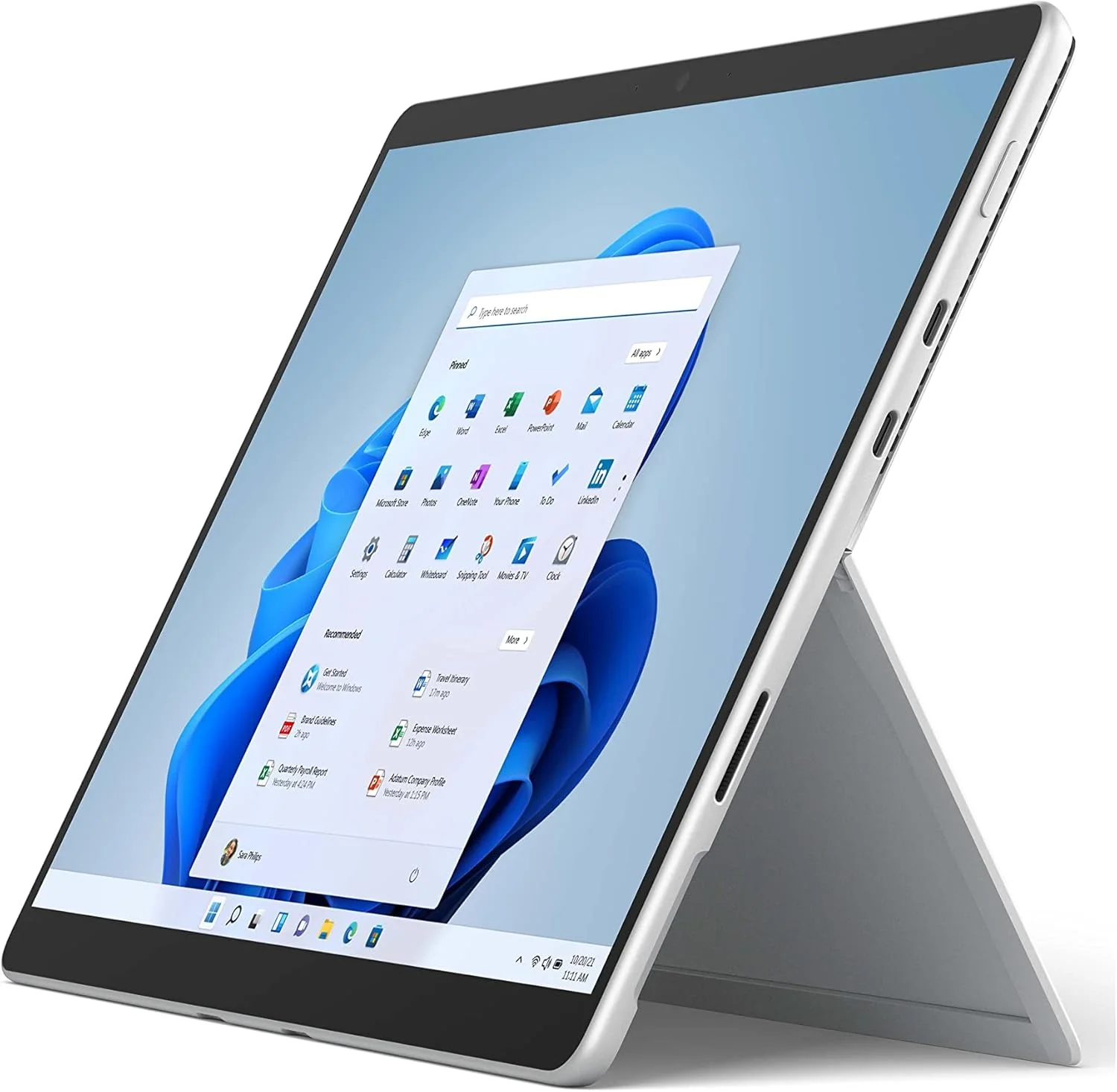 تبلت پی سی 2 در 1 مایکروسافت Surface Pro 8 - 13 اینچی - نقره ای - Intel Core I5، رم 8 گیگابایتی، SSD 128 گیگابایتی - Windows 11 Home - فقط دستگاه، مدل 2021، 8Pn-00002، Delia I5/8/128 Home