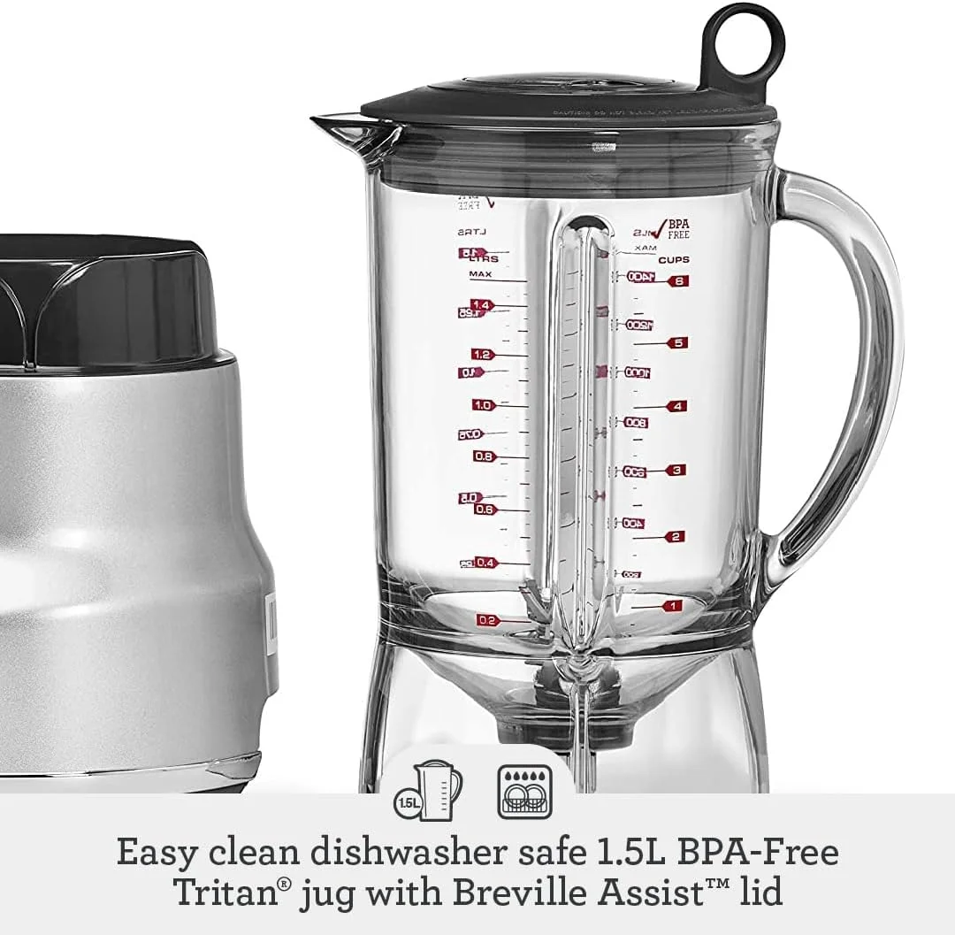 مخلوط کن Sage مدل The Fresh & Furious - پارچ 1.5 لیتری تریتان بدون BPA، تنظیمات از پیش تعیین شده برای اسموتی و خرد کردن یخ، 5 سرعت، نمایشگر LCD، تمیز کردن خودکار - استیل ضد زنگ - نسخه امارات متحده عربی، 2 سال گارانتی سازنده مخلوط کن Sage مدل The Fresh & Furious - پارچ 1.5 لیتری تریتان بدون BPA، تنظیمات از پیش تعیین شده برای اسموتی و خرد کردن یخ، 5 سرعت، نمایشگر LCD، تمیز کردن خودکار - استیل ضد زنگ - نسخه امارات متحده عربی، 2 سال گارانتی سازنده