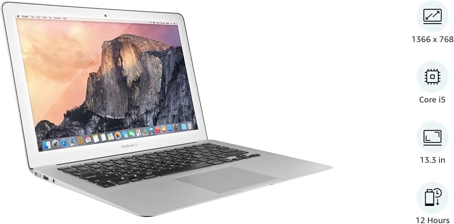اپل (بازسازی شده) لپ تاپ MacBook Air 13.3 اینچی MD760LL/B، رم 4 گیگابایتی - SSD 128 گیگابایتی - پردازنده 1.4 گیگاهرتزی Intel i5 Dual Core