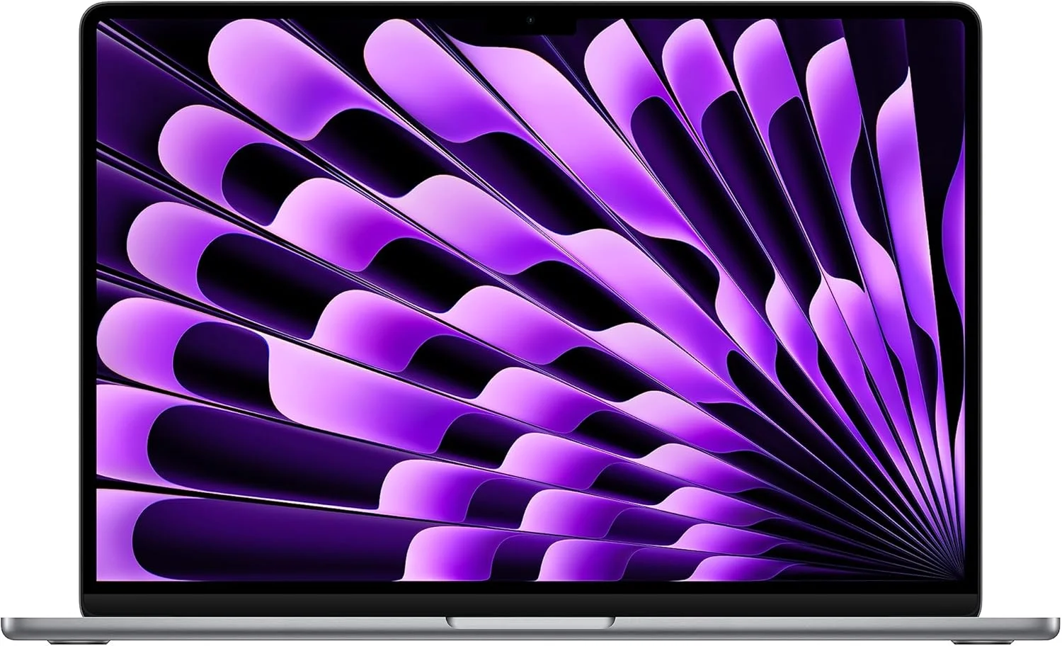 لپ تاپ اپل (بازسازی شده) MacBook Air 2023 با تراشه M2: صفحه نمایش Liquid Retina 15.3 اینچی، 8 گیگابایت رم، 256 گیگابایت حافظه SSD، Touch ID. سازگار با آیفون/آیپد؛ خاکستری فضایی؛ عربی/انگلیسی