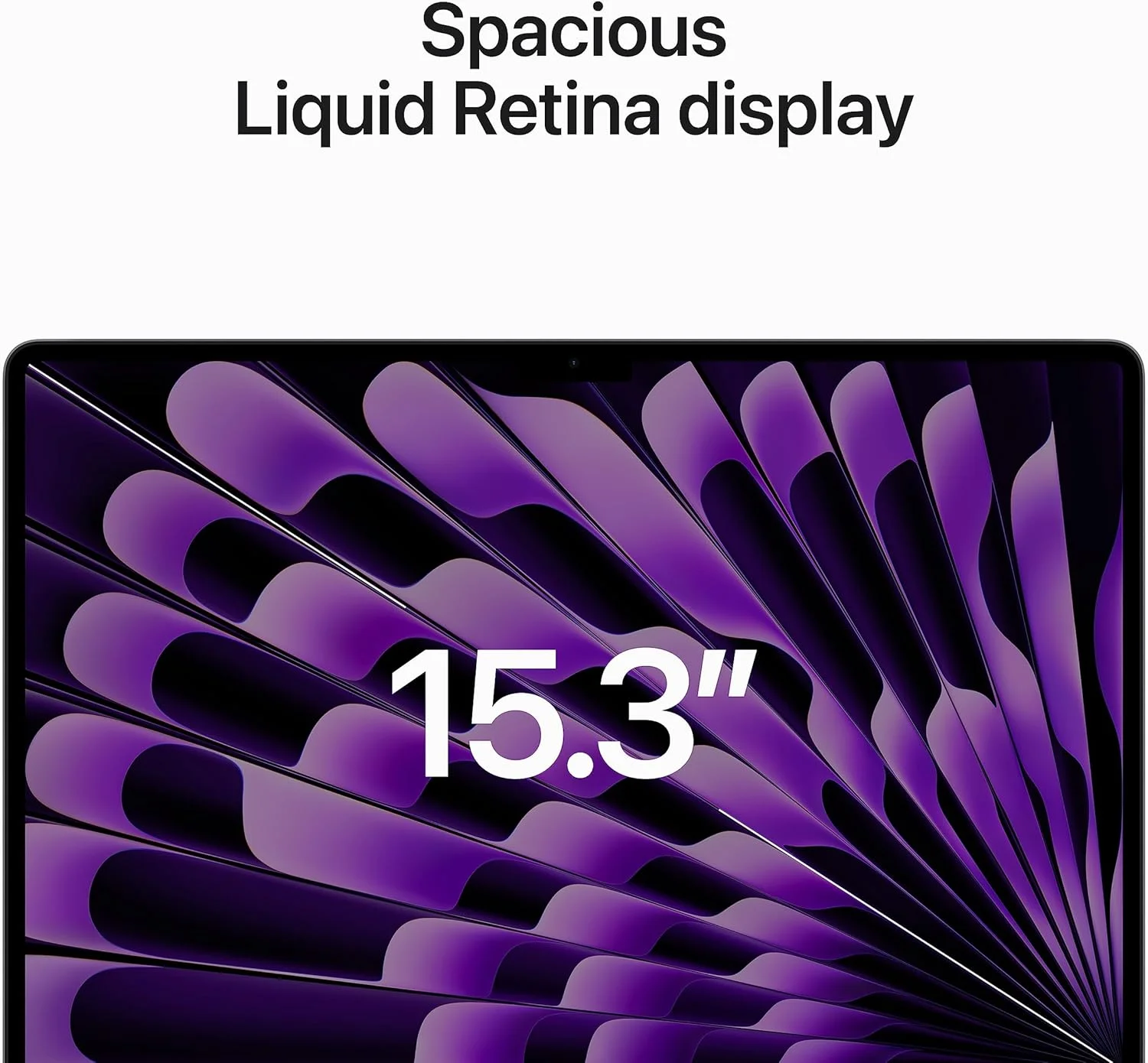 لپ تاپ اپل (بازسازی شده) MacBook Air 2023 با تراشه M2: صفحه نمایش Liquid Retina 15.3 اینچی، 8 گیگابایت رم، 256 گیگابایت حافظه SSD، Touch ID. سازگار با آیفون/آیپد؛ خاکستری فضایی؛ عربی/انگلیسی