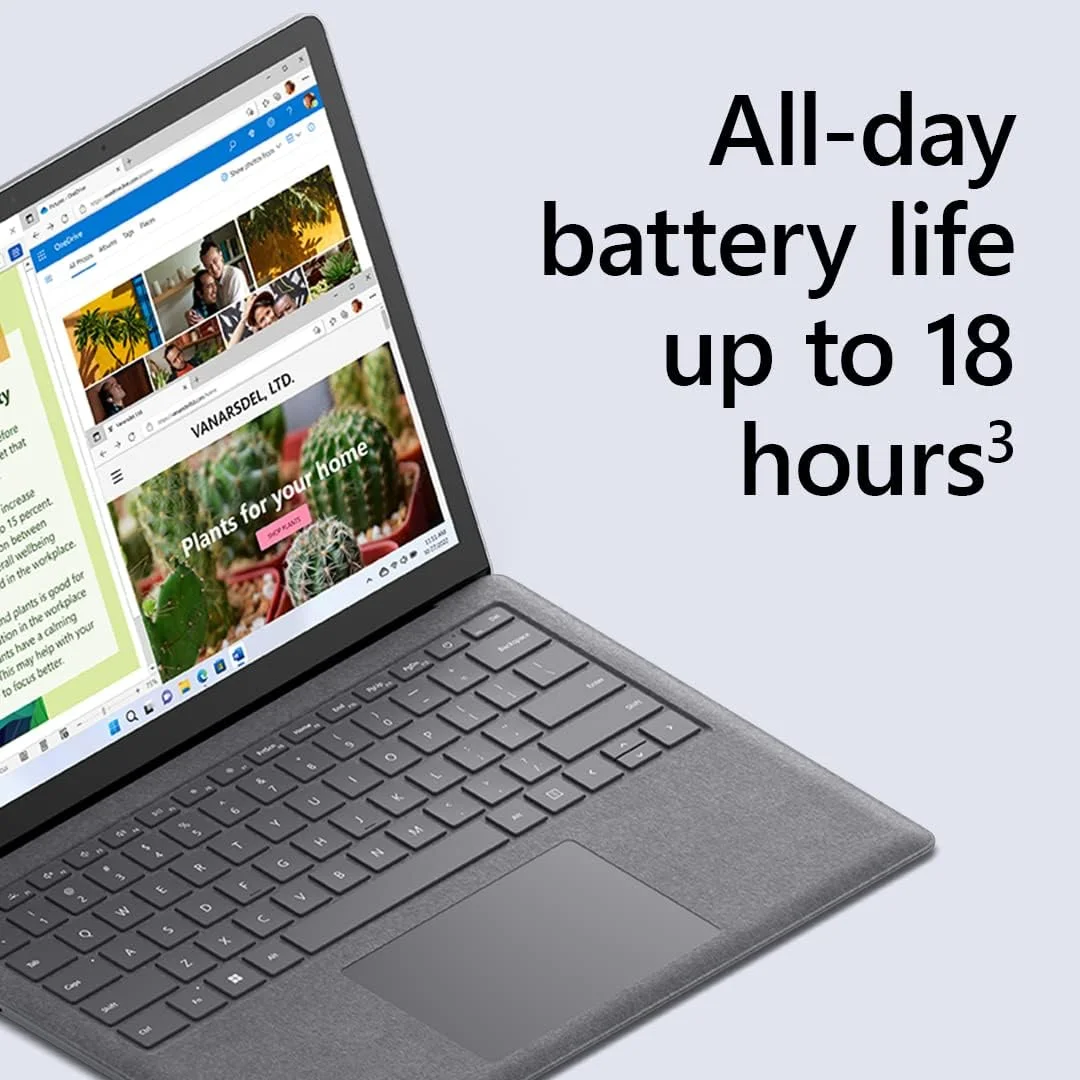 لپ تاپ مایکروسافت Surface 5 (2022)، صفحه لمسی 13.5 اینچی، باریک و سبک، عمر باتری طولانی، پردازنده سریع Intel i5 برای انجام چند وظیفه، 8 گیگابایت رم، 512 گیگابایت حافظه با ویندوز 11، پلاتینیوم لپ تاپ مایکروسافت Surface 5 (2022)، صفحه لمسی 13.5 اینچی، باریک و سبک، عمر باتری طولانی، پردازنده سریع Intel i5 برای انجام چند وظیفه، 8 گیگابایت رم، 512 گیگابایت حافظه با ویندوز 11، پلاتینیوم