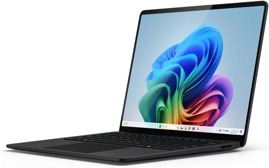لپ تاپ مایکروسافت Surface (نسل هفتم) 2024 | Copilot+ PC | لپ تاپ لمسی 13.8 اینچی | Snapdragon® X Elite (12 هسته ای) | ویندوز 11 هوم | نسخه انگلستان (مشکی، 512 گیگابایت SSD + 16 گیگابایت رم)