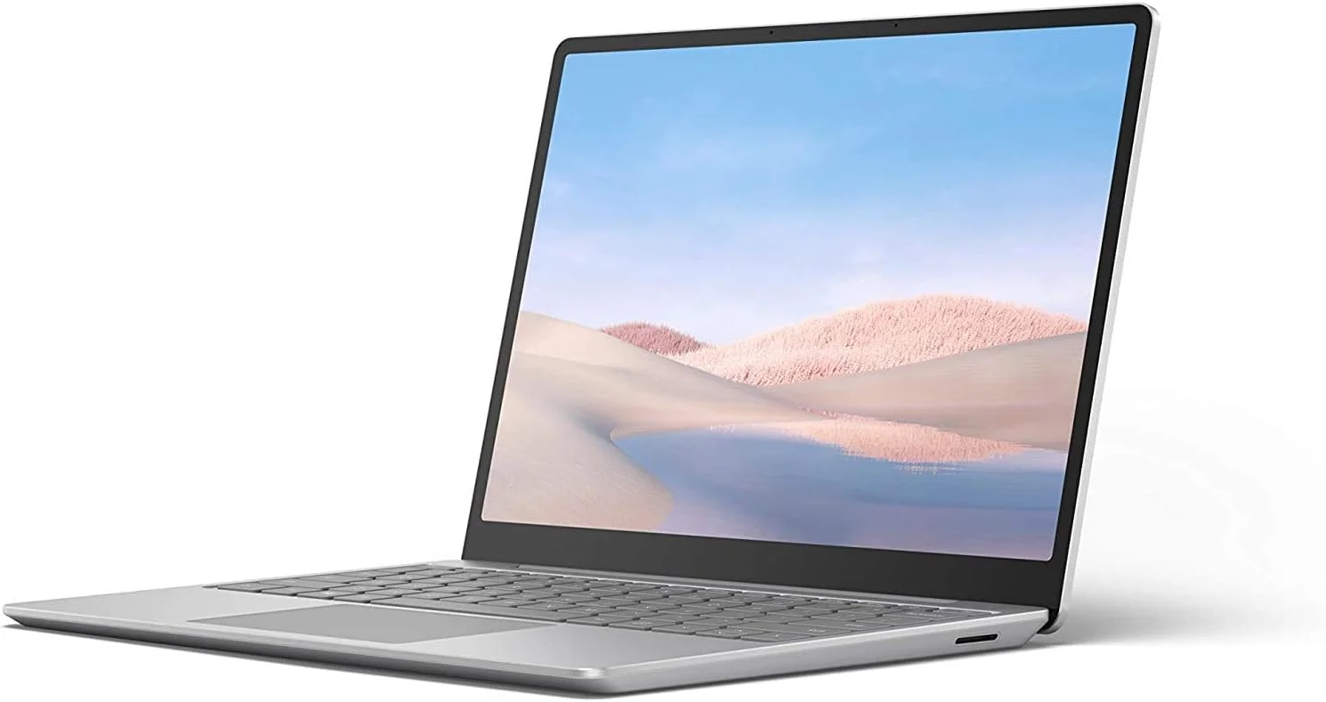 لپ تاپ مایکروسافت Surface Go، پردازنده Intel Core I5 1035G1، صفحه نمایش لمسی 12.4 اینچی Pixel Sense، رم 8 گیگابایتی، حافظه اس اس دی 128 گیگابایتی، گرافیک Intel Uhd، رنگ پلاتینیوم، صفحه کلید انگلیسی عربی، نسخه خاورمیانه Thh 00014 (بازسازی شده)