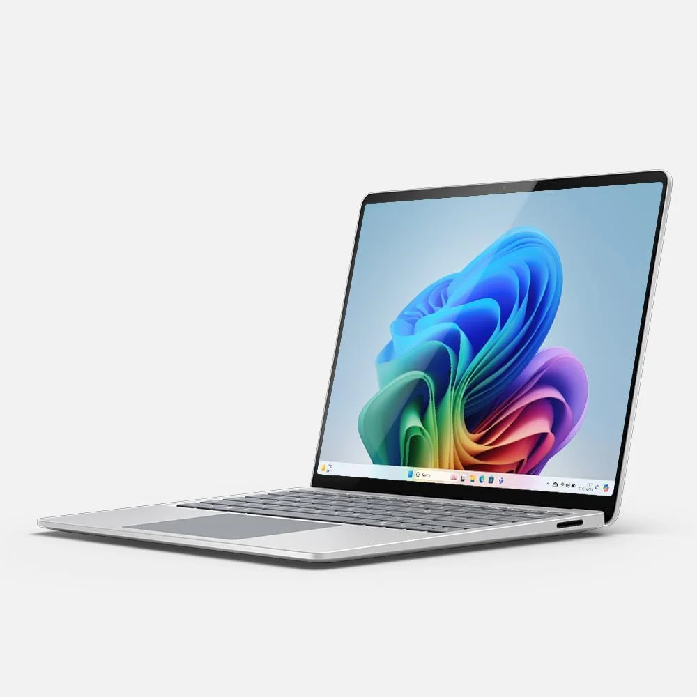 لپ تاپ مایکروسافت سرفیس (نسل هفتم) 2024 | Copilot+ PC | لپ تاپ لمسی 15 اینچی | Snapdragon® X Elite (12 هسته ای) | ویندوز 11 هوم | نسخه انگلستان (نقره ای، 256 گیگابایت SSD + 16 گیگابایت رم)