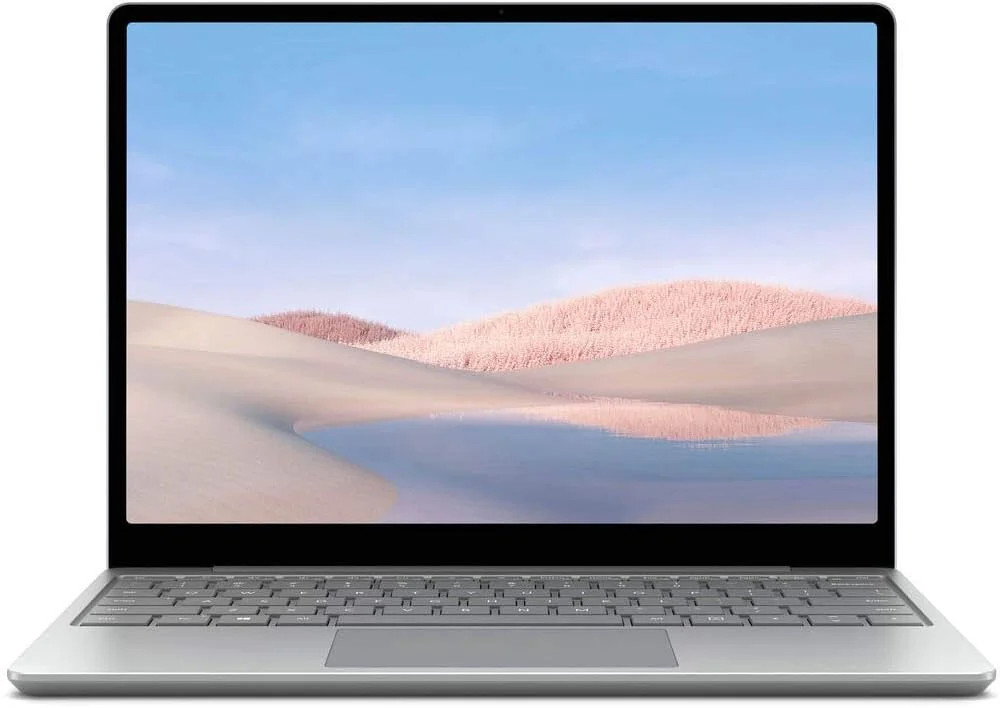 لپ تاپ مایکروسافت Surface Go با صفحه نمایش 12.4 اینچی - پردازنده نسل دهم Intel Quad Core i5-1035G1، رم 8 گیگابایتی، حافظه SSD 128 گیگابایتی، گرافیک Intel UHD، ویندوز 10 پرو، صفحه کلید انگلیسی، پلاتینیوم (بازسازی شده)