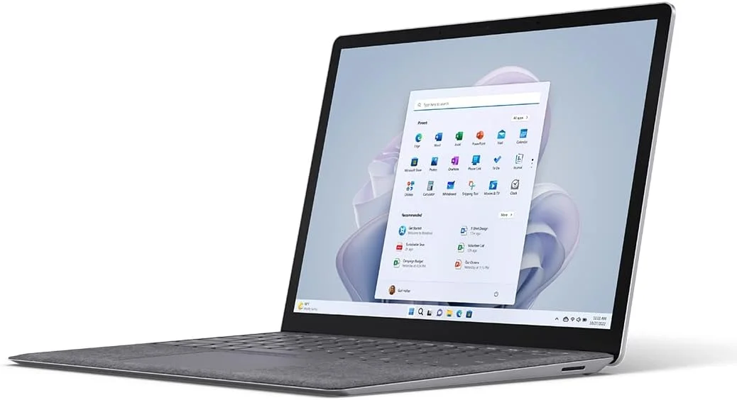 لپ تاپ فوق العاده باریک مایکروسافت Surface Laptop 5 با صفحه لمسی 13.5 اینچی - نقره ای - پردازنده Intel EVO نسل 12 Core i5، رم 8 گیگابایتی، SSD 512 گیگابایتی، ویندوز 11 هوم، دوشاخه UK، مدل 2022